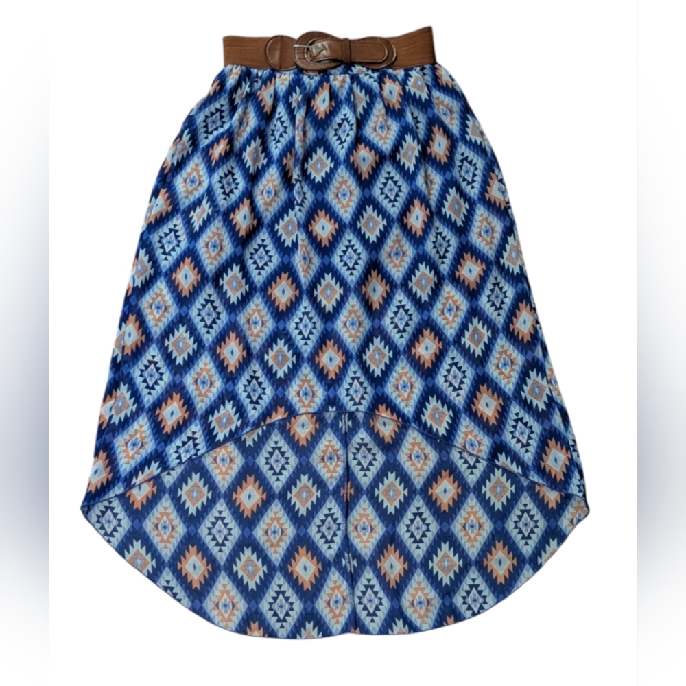 Blue Patterned Women's Skirt